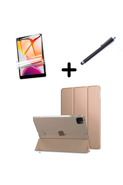 UnDePlus Apple Ipad Air 3 10.5 2019 Kılıf Pu Deri Smart Case A2152 A2123 A2153 A2154 Gold