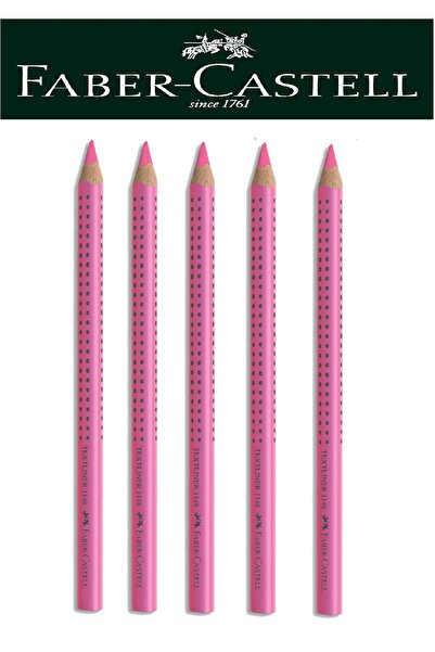 Faber Castell Ahşap Gövdeli Pembe Renk Fosforlu Kalem 5'li Set