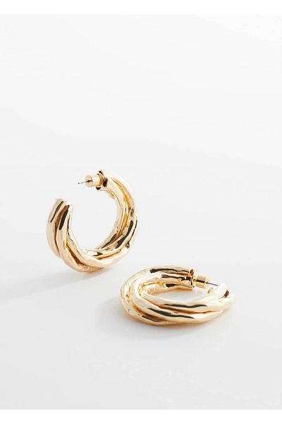 MANGO Woman Spiralring-Ohrringe