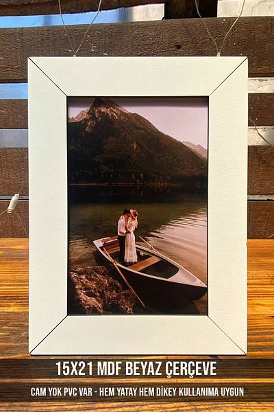 Bytwo 15x21 Frame - White A5 Frame - MDF Frame (Both horizontal and vertical)