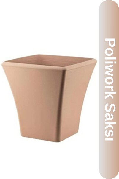 Viyalente Polıwork Saksı Begonvıl 38 Cm Kare Krem