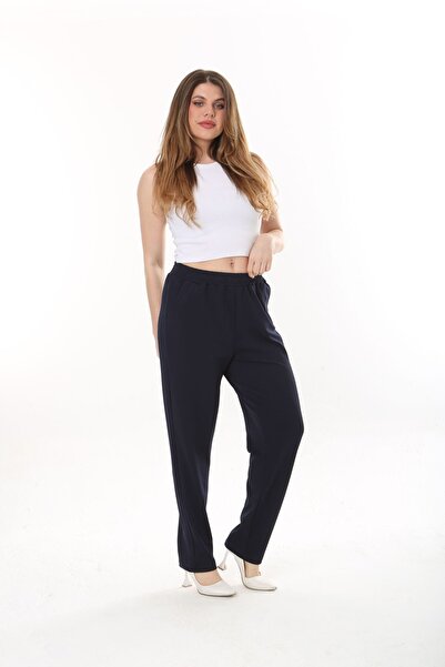 Era Lisa Pantaloni din țesătură tricotată cu talie elastică din lycra