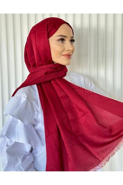 Misa Cotton Burgundy Shawl