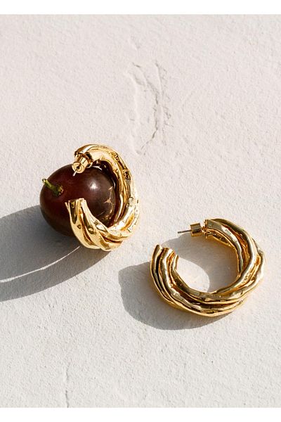 MANGO Woman Spiralring-Ohrringe