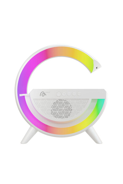 AGGIY Ag-2301 Kablosuz Wireless Şarj, Hoparlör, Gece Lambası, Müzik Çalar