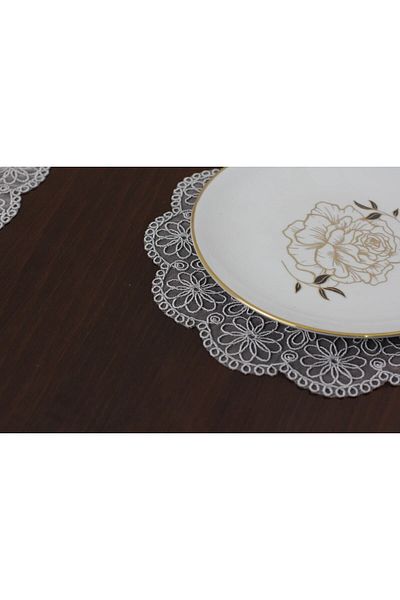 Tropikhome Vincent Gray Plate and Runner - 6-Person American Service Presentation Set