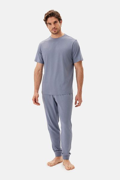 Dagi Комплект пижама Bis Collar Jogger Leg Blue Celliant