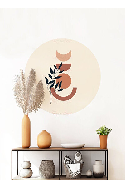 KanvasSepeti ملصق جداري على شكل قماش سميك ذاتي اللصق مزخرف بفن بوهيمي تجريدي