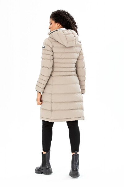 G-FOX Women's Long Removable Hooded Padded Water Repellent Puffer Jacket 8640