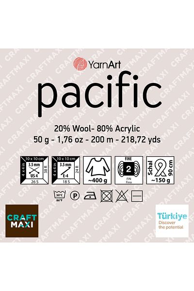 Yarnart Πλεκτό νήμα χειρός Pacific Ebruli Ebruli-311