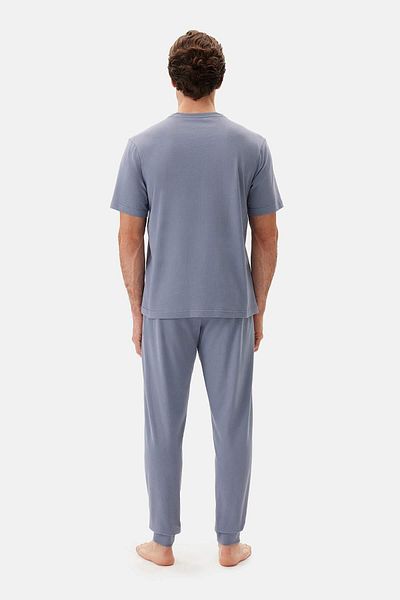 Dagi Комплект пижама Bis Collar Jogger Leg Blue Celliant