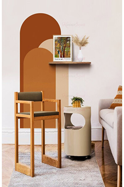 KanvasSepeti Kendiliğinden Yapışkanlı Kalın Kanvas Dokulu Dekoratif Bohem Art...