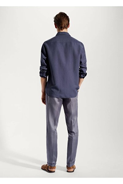 MANGO Man Liyosel-keten karışımı hafif gömlek