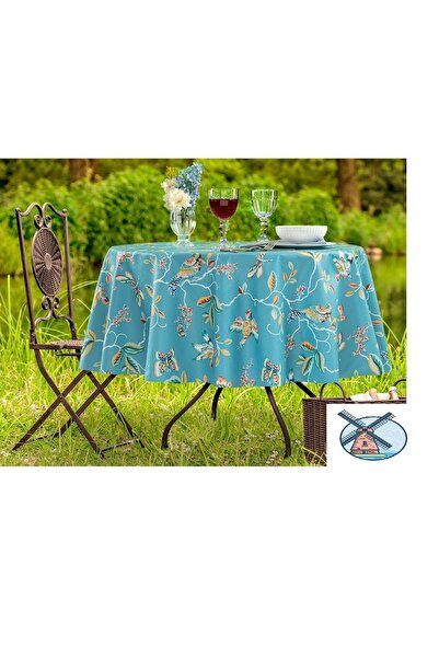 Madame Coco Violet PVC Masa Örtüsü - İndigo - 140 cm