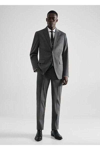 MANGO Man Stretch Fabric Slim Fit Blazer Jacket