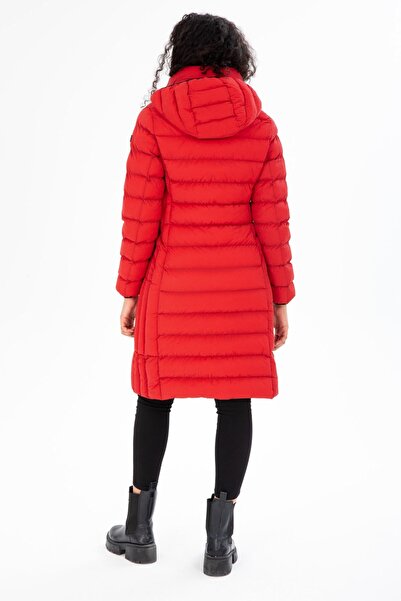 G-FOX WOMEN'S LONG STAND COLLAR REMOVABLE HOODED PADDED PUFFED COAT 8664