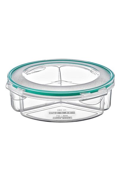 Viyalente 3 Compartment Round Storage Container LC-500 Set of 3