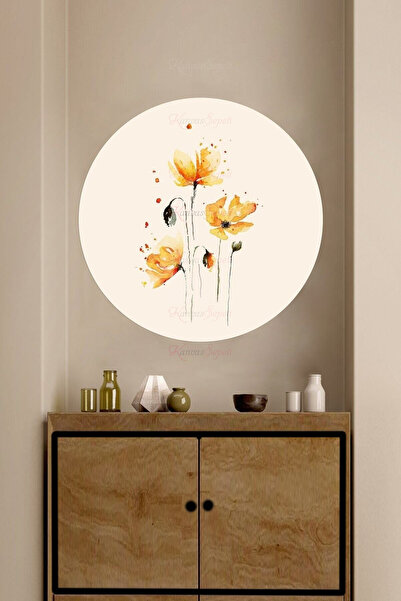 KanvasSepeti ملصق جداري على شكل قماش سميك ذاتي اللصق مزخرف بفن بوهيمي تجريدي