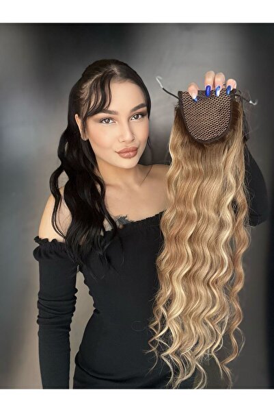 Suzan Peruk Gerçek saç Bağcıklı cırtlı boyanabilir fönlenebilir At kuyruğu So...