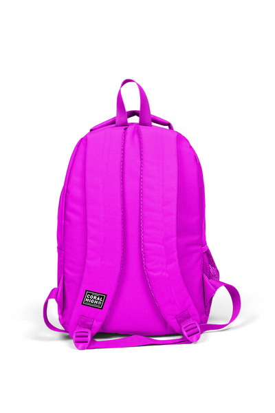 Coral High Kids Pink Three Compartment School Backpack with USB Port 24310