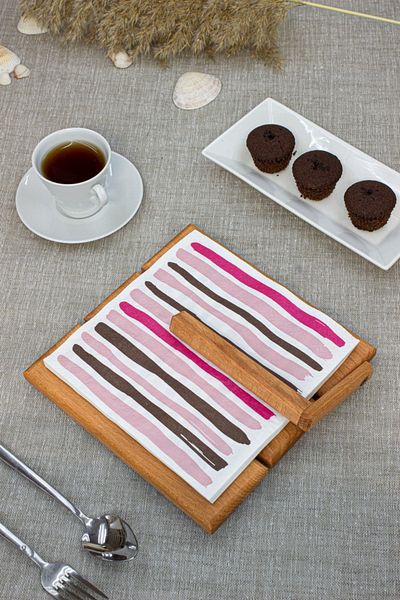KukiWood Wooden Napkin Holder & Gift Household Items - Mira Napkin Holder