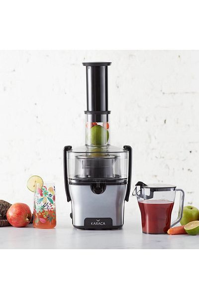 Karaca Zirconium blade Stainless Steel Filter and Groove Maxfit Solid Juicer Steel Anthracite