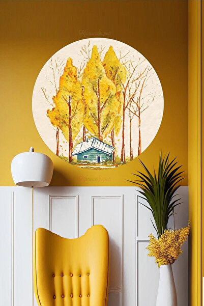 KanvasSepeti Kendiliğinden Yapışkanlı Kalın Kanvas Dokulu Dekoratif Bohem Art...