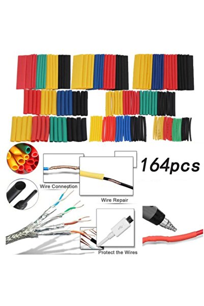 MeyZone Makaron Set Isı Ile Daralan Kablo Seti 164 Parça Isı Shrink 8 Boy