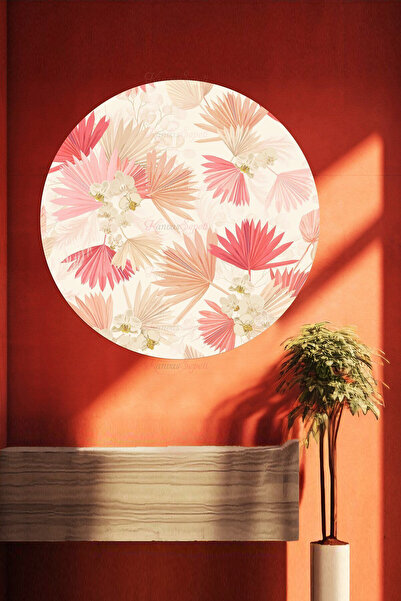 KanvasSepeti ملصق جداري على شكل قماش سميك ذاتي اللصق مزخرف بفن بوهيمي تجريدي