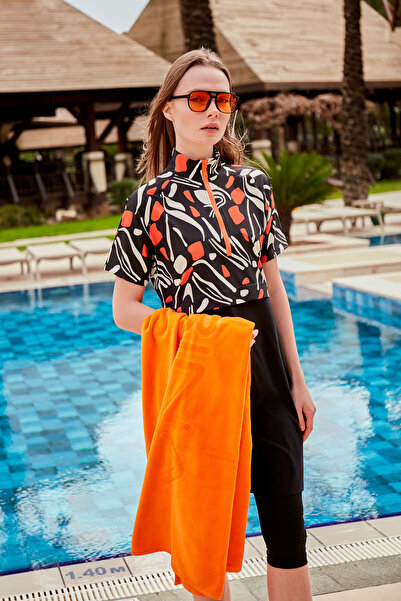 Marina Orange Beach Towel PH23-12092