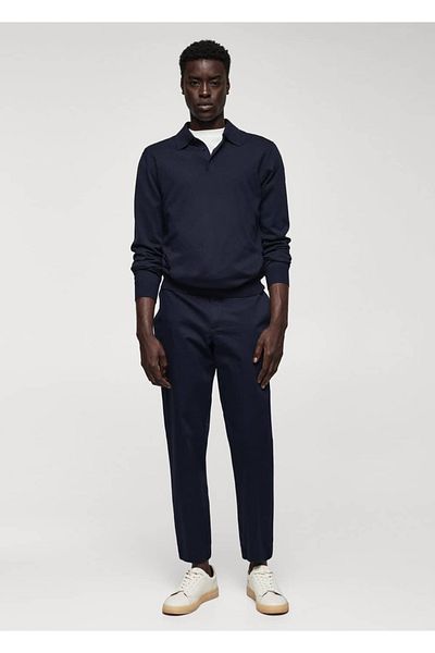MANGO Man Slim Fit Stretch Cotton Trousers