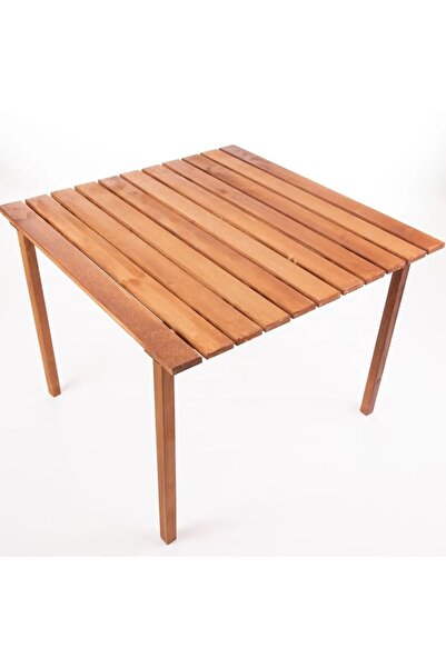 Woodenka 60x60 cm Rulo Masa- Katlanır Bahçe -Balkon - Teras – Kamp Masa - Piknik Masa - Bahçe Masası