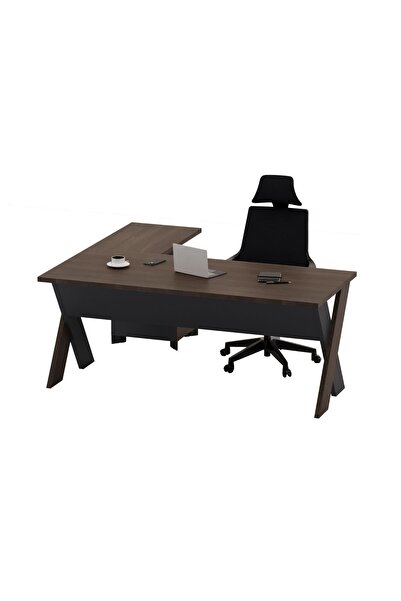 Çağın Ofis Mobilyaları Omix Yüksek Kesonlu Masa 180 Cm (BALOS/ANTRASİT)