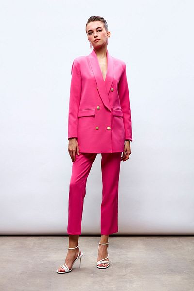 Sateen Corsage Detailed Trousers - PINK