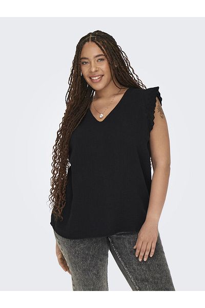 Only Carmakoma Top Normal geschnitten V-Ausschnitt Curve Top