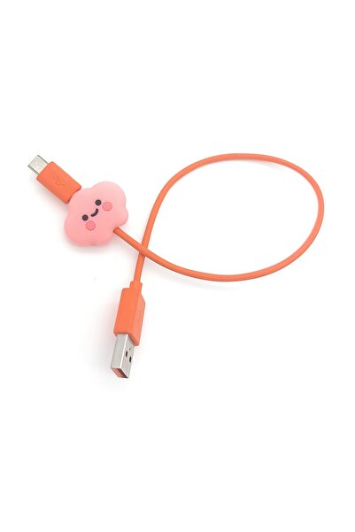 SPELT Şarj Kablosu Kablo Ucu Koruyucu Koruma Kaplama Figür Pink Cloud