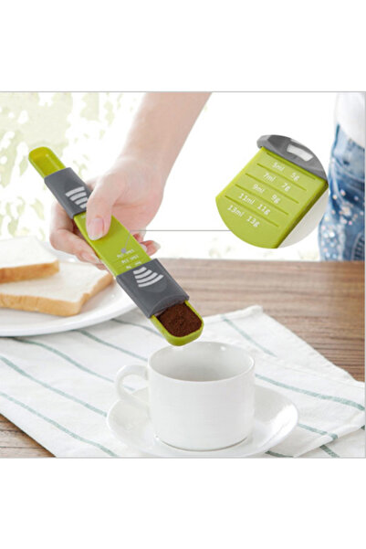 SPELT Double Sided 8 Level Scale Spoon Quantity Measuring Measure Spoon Coffee Salt Sugar Measure