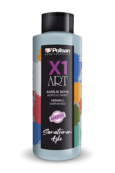 Polisan X1 Art Vernikli Hobi Boyası Açık Mavi 120 ml