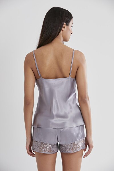 Pierre Cardin Saten Dantelli Şort - Babydoll Takım - 445