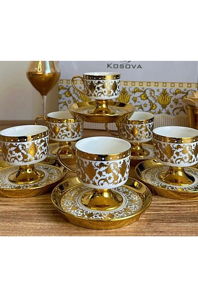 Kosova Muba Concept 6-Person Xana Footed Coffee Cup Set