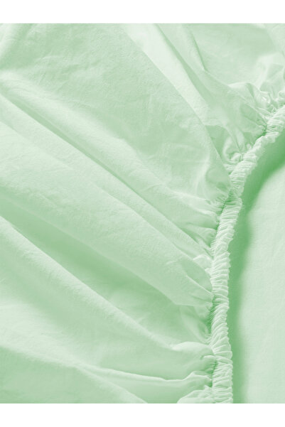 FAVORİST Green King Size Elastic Sheet Set - 180x200, 2 Pillowcases Inclus