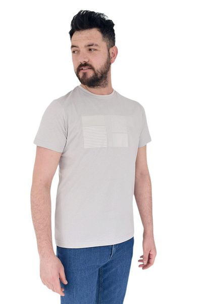 DYNAMO Ανδρικό μπλουζάκι με στάμπα με λαιμόκοψη 2385 Bgl-st02824