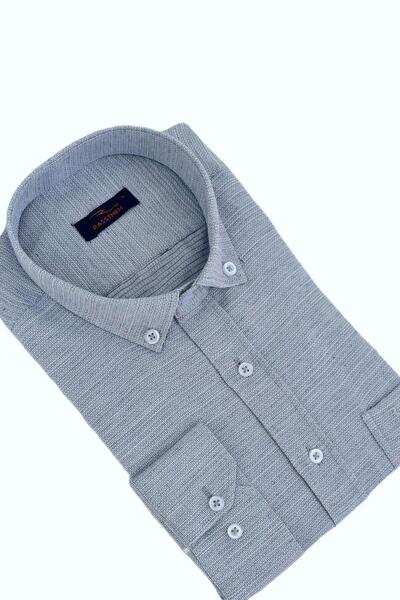 rasstmen Чоловіча класична сорочка з текстурованою тканиною BGL-ST03071