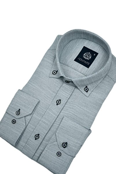 ADVANTE Чоловіча сорочка з довгими рукавами, плетена тканина Bgl-st02983