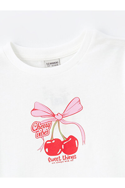 LC Waikiki Dívka - Tričko s krátkým rukávem s potiskem Crew Neck