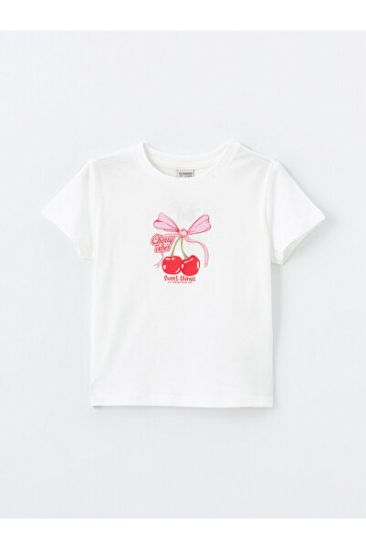 LC Waikiki Dívka - Tričko s krátkým rukávem s potiskem Crew Neck