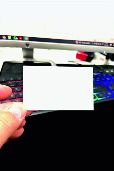 Örün Matbaa Boş Flash Kart Kartvizit Boy 100 Adet 5x8 Cm 300 gr Kalın Bristol Kağıt