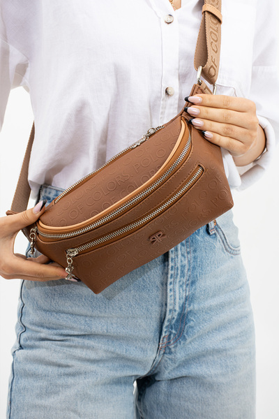 Polo Of Colors حقيبة كتف وخصر نسائية مطبوعة من إمبولو ميا - مقاس 32x22