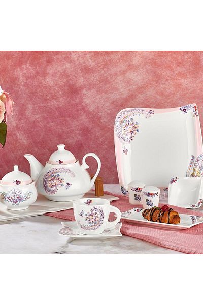 Aryıldız Porcelain 30 Piece Breakfast Set for 6 People