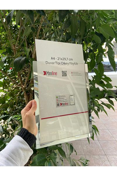 Yönline A4 Foyluk White-Silver Board - Easy to Change Door and Wall Type